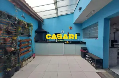 Sobrado com 3 dormitórios à venda, 111 m² - vila scarpelli - santo andré/sp