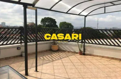 Cobertura com 3 dormitórios à venda, 180 m² - nova gerti - são caetano do sul/sp