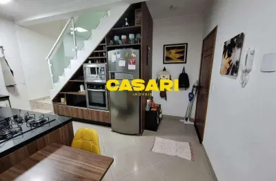 Cobertura com 2 dormitórios à venda, 100 m²- vila scarpelli - santo andré/sp