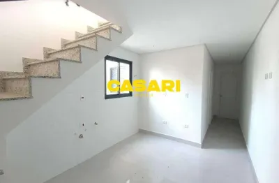 Cobertura com 2 dormitórios à venda, 100 m² - campestre - santo andré/sp