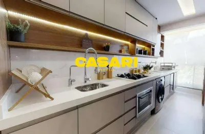 Apartamento à venda, 3 quartos, 1 suíte, 2 vagas, vila assunção - santo andré/sp