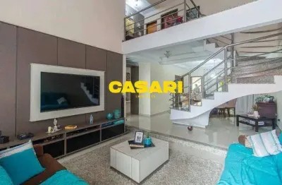 Sobrado alto padrão com 4 dormitórios, jacuzzi e área gourmet no parque espacial – sbc