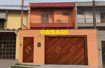 Sobrado com 3 dormitórios à venda, 236 m² - vila valparaíso - santo andré/sp