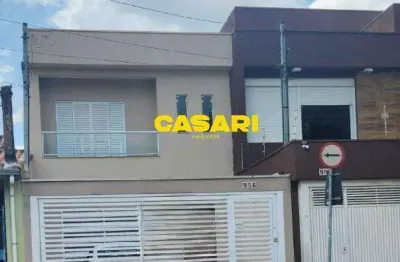 Sobrado com 3 dormitórios à venda, 114 m² - campestre - santo andré/sp