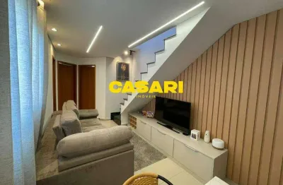 Cobertura com 2 dormitórios à venda, 86 m² - santa maria - santo andré/sp