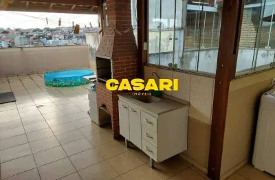 Cobertura com 2 dormitórios e churrasqueira à venda na vila tibiriçá - santo andré