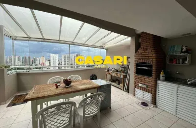 Cobertura 3 suites, 3 vagas, em prédio lindo, nova petropolis - sbc , 183m2