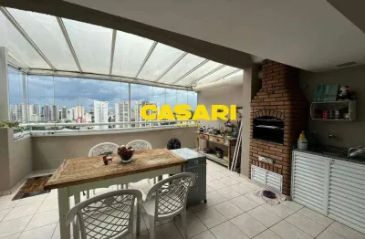 Cobertura 3 suites, 3 vagas, em prédio lindo, nova petropolis - sbc , 183m2