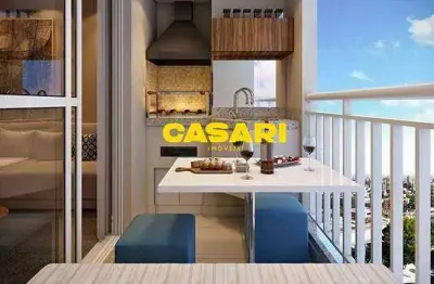 Apartamento com 2 dormitórios à venda, 64 m² pronto para morar - bairrocampestre - santo andré/sp