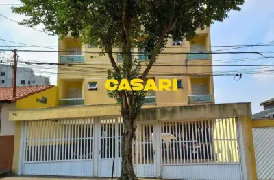 Cobertura à venda, 100 m² - 2 dormitórios (1 suíte), churrasqueira, 1 vaga - vila vitória - santo andré/sp