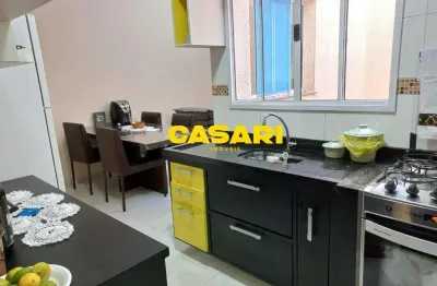 Cobertura à venda, 128 m² - 2 dormitórios, área para churrasqueira, 1 vaga - vila alto de santo andré - santo andré/sp