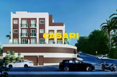 Cobertura com 2 dormitórios à venda, 73 m² - jardim pilar - santo andré/sp