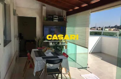 Cobertura à venda, 3 dormitórios (1 suíte), área gourmet, 2 vagas - paulicéia - são bernardo do campo/sp