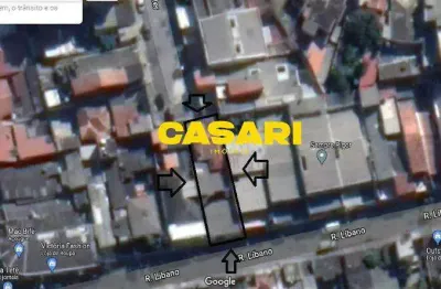 Terreno à venda 300 m² com 2 frentes para construção - vila luzita - santo andré/sp