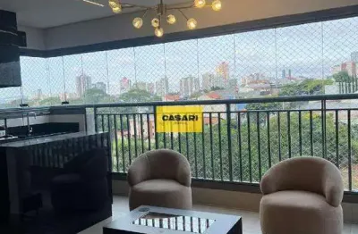 Apartamento alto padrão no the address santo andré – 3 suítes, varanda gourmet e porteira fechada