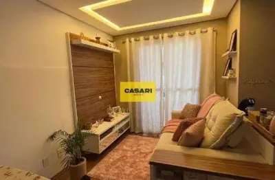 Apartamento reformado de 50m² com 2 quartos à venda em santo andré – móveis planejados e condomínio com lazer completo