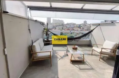 Cobertura mobiliada com 2 quartos e churrasqueira no bairro santa maria – santo andré