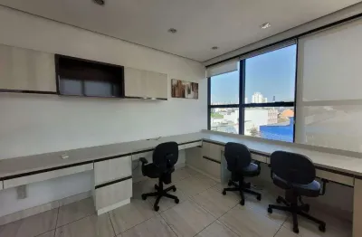 Sala comercial mobiliada de 32 m² no centro de são bernardo do campo com 1 vaga e estrutura completa