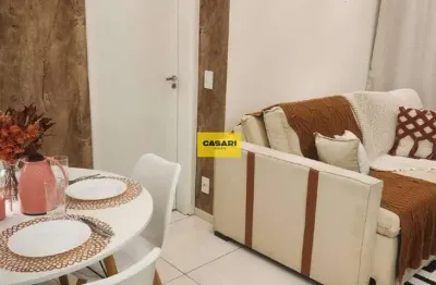 Apartamento planejado, 1 dormitorio, sacada, 1 vaga coberta, 44m2, centro - sbc