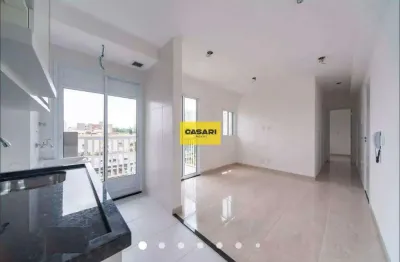 Apartamento 2 quartos, sacada ampla, 1 vaga coberta, 42m2, santa maria -santo andré -apto vago