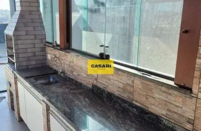 Cobertura incrível com área gourmet e 2 vagas na vila humaitá – santo andré