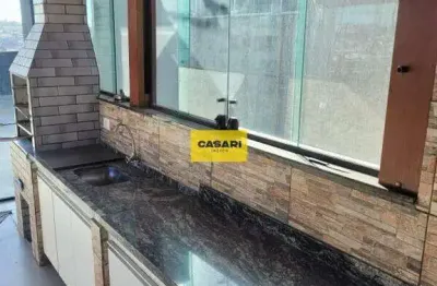 Cobertura incrível com área gourmet e 2 vagas na vila humaitá – santo andré