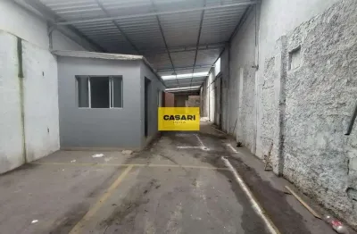 Galpão comercial plano, murado e com 204 m² para locação no bairro assunção, são bernardo. excelente ponto em avenida movimentada, próximo ao terminal