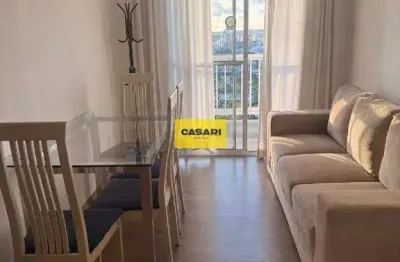 Apartamento com 2 dormitórios mobiliado pra alugar, 60 m² - próximo à fundação santo andré -vila príncipe de gales - santo andré/sp