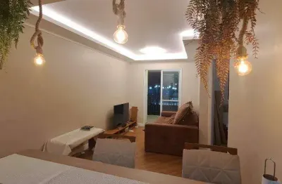 Apartamento mobiliado 2 dormitórios (1 suíte) com varanda – 58m² no abc