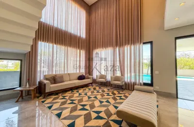 Casa de alto padrão no jardim do golfe iii – 4 suítes – 345m² – vista para o pôr do sol