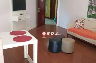 Flat com 1 dormitório para alugar, 50 m² por R$ 4.500,00/mês - Gonzaga - Santos/SP