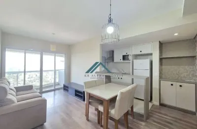 Apartamento mobiliado com 1 dormitório para alugar, 50 m² por r$ 5.900/mês - edifício novare - barueri/sp