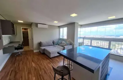 Apartamento mobiliado com 1 dormitório, 45 m² - venda por r$ 550.000 ou aluguel por r$ 5.500/mês - acqua park bethaville - barueri/sp