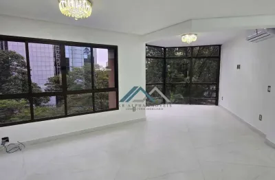 Apartamento semimobiliado com 3 dormitórios, sendo 1 suíte para alugar, 130 m² por r$ 13.000/mês - edifício alphama - barueri/sp