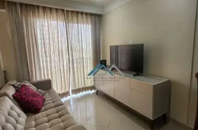 Apartamento mobiliado com 2 dormitórios, sendo 1 suíte para alugar, 68 m² por r$ 6.243/mês - condomínio edifício santiago - barueri/sp