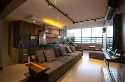 Cobertura duplex mobiliada com 2 dormitórios, sendo 1 suíte para alugar, 125 m² por r$ 23.000/mês - edifício le bouganville - barueri/sp