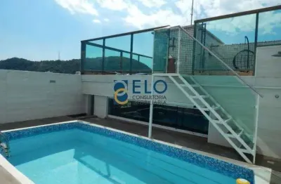 Cobertura à venda em são vicente-sp, vila valença: 1 quarto, 1 suíte, 1 sala, 2 banheiros, 1 vaga de garagem, 110m². imperdível! 320 mil