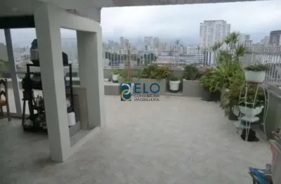 Ampla cobertura à venda em santos-sp, boqueirão: 3 quartos, 1 suíte, 2 salas, 3 banheiros, 1 vaga de garagem, 260m².