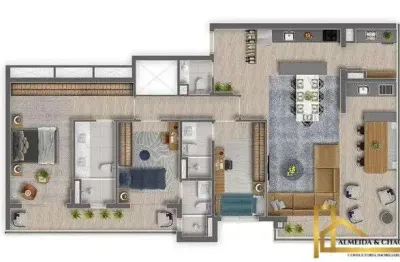 Apartamento com 3 quartos à venda na Avenida Piraíba, 396, Centro Comercial Jubran, Barueri