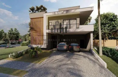 Casa à venda em paulínia, parque brasil 500, com 4 suítes, com 305.39 m²