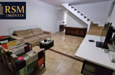 Casa sobreposta alta 3 salas 3 dormitórios,2 banheiros, 2 vagas de garagem à venda, 222 m² por r$ 860.000 - estuário - santos/sp