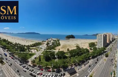 Apartamento de 3 dormitórios com vista panorâmica da orla de santos