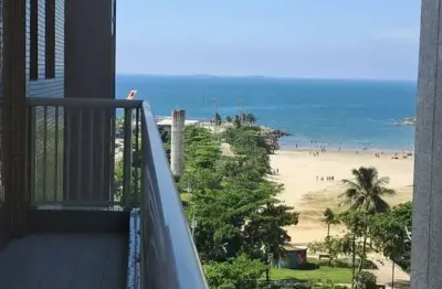 Apartamento na Praia de Santos, 2 dormitórios com vista lateral para o Mar