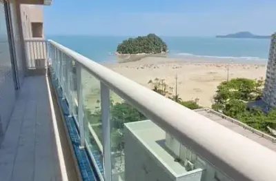 Apartamento Novo 3 dormitórios em Frente à Praia de Santos com Vista Mar