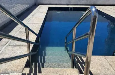 Studio mobiliado com varanda , vista para o mar e lazer na Praia do Gonzaga