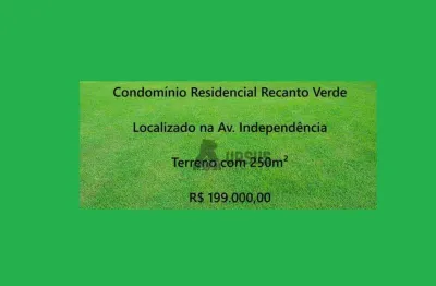 Terreno condomínio residencial recanto verde, independência - taubaté sp