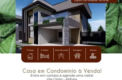 Sobrado novo em condomínio com 4 suítes, piscina, área gourmet  próximo à al lucas nogueira garcez