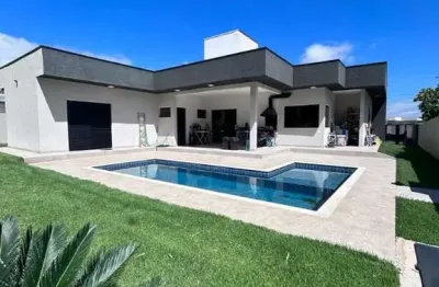 Casa nova térrea mobiliada no condomínio shamballa em atibaia sp. são 3 suítes, ecritório , sala com pé direito alto, armários planejados, piscina.