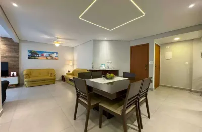 Apartamento mobiliado em praia grande, caiçara, 03 dormitórios