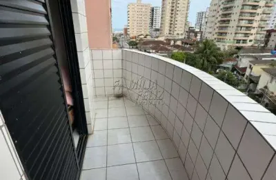 Apartamento 1 dorm à venda em praia grande, no bairro vila tupi com sacada frente rua.